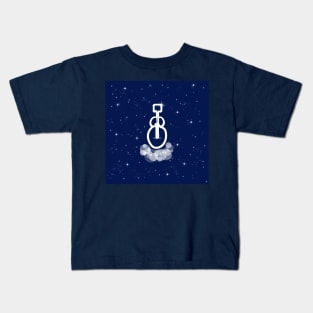 double bass, violin, music, musical instrument, guitar, philharmonic, concert, musical, night, technology, light, universe, cosmos, galaxy, shine, concept, illustration Kids T-Shirt